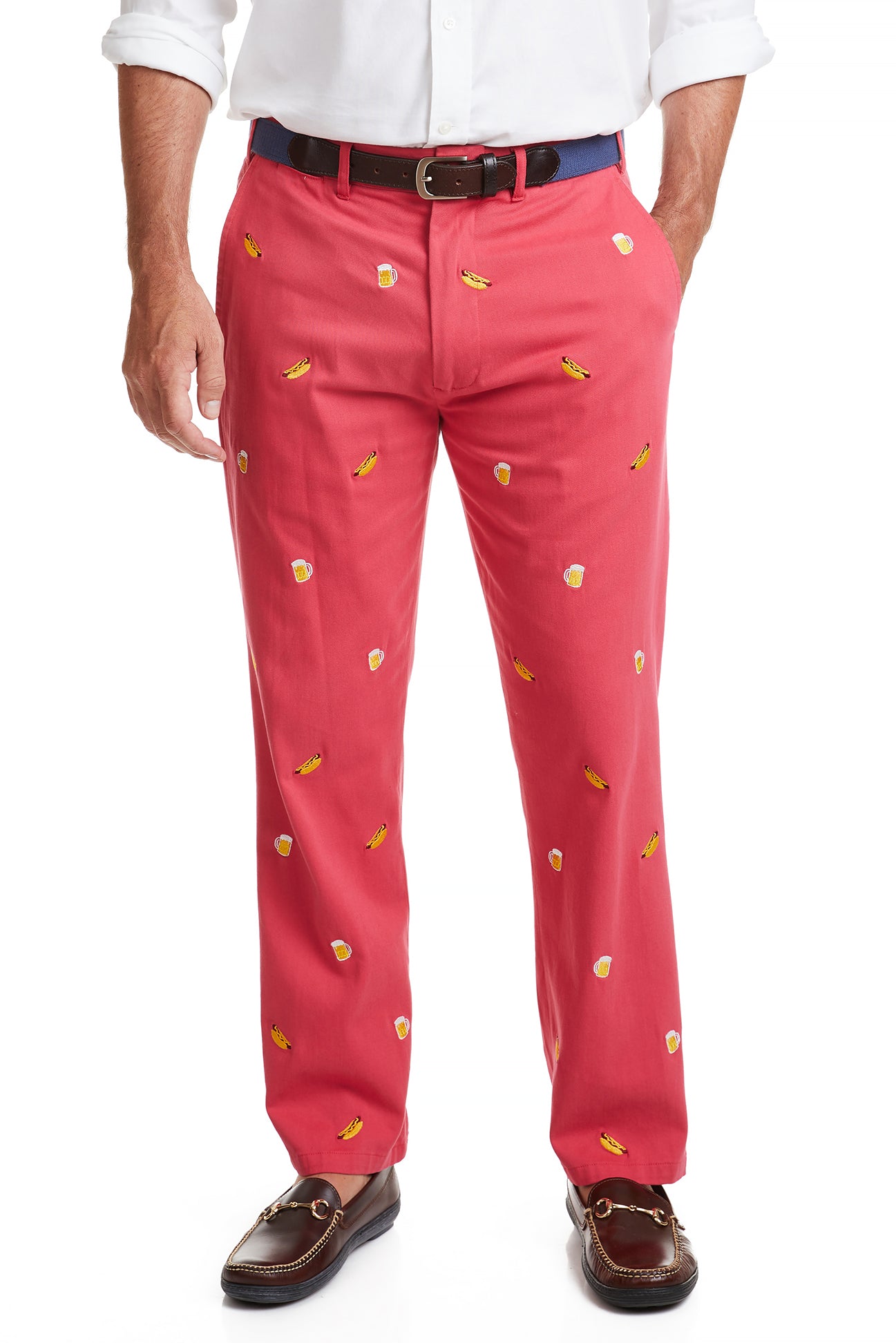 Harbor Pant Hurricane Red with Hot Dog & Beer - The Golf Guys Online