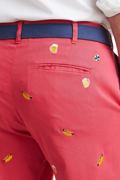 Harbor Pant Hurricane Red with Hot Dog & Beer - The Golf Guys Online