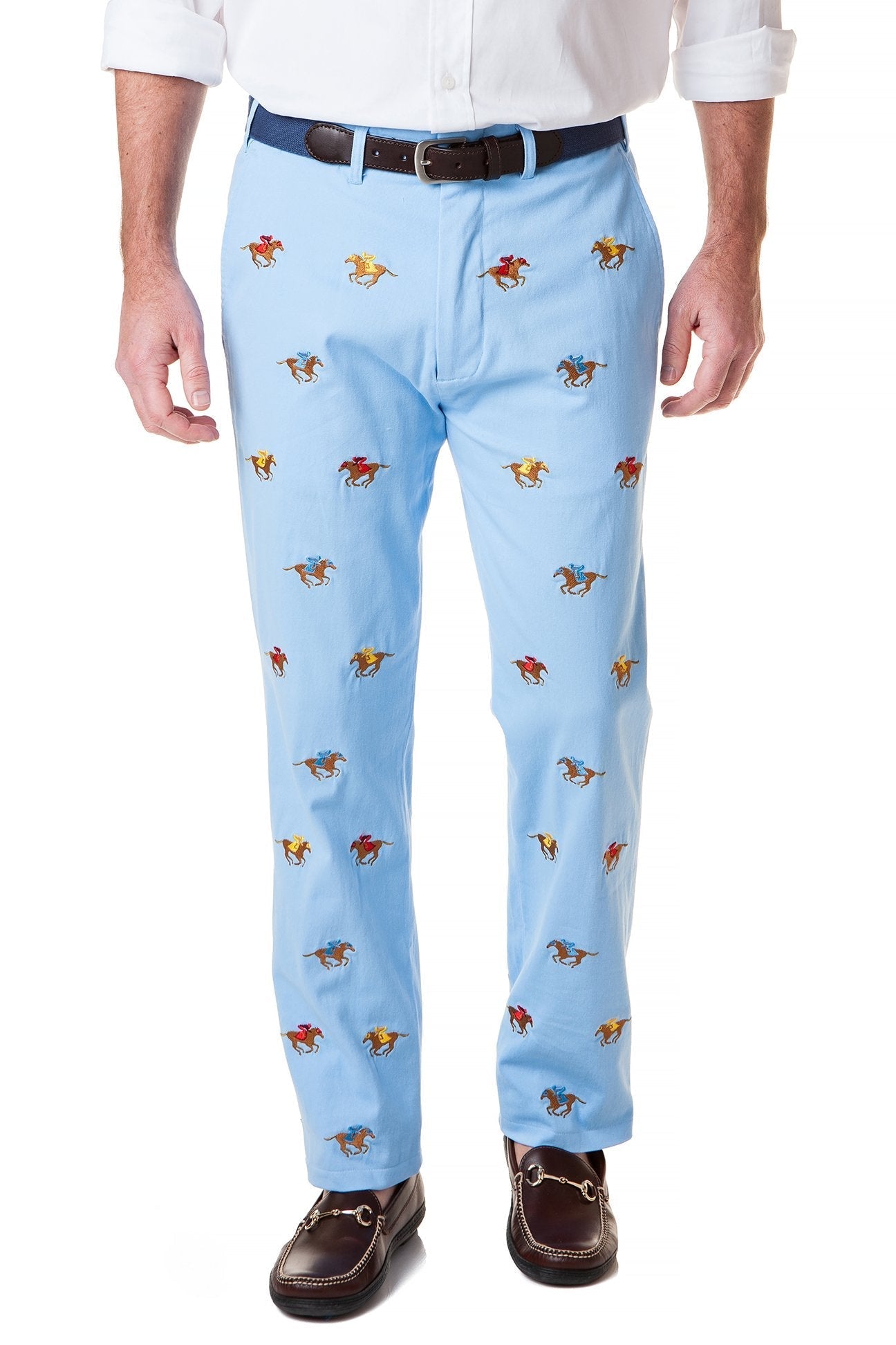 Harbor Pant Stretch Twill Liberty With Racing Horses - The Golf Guys Online