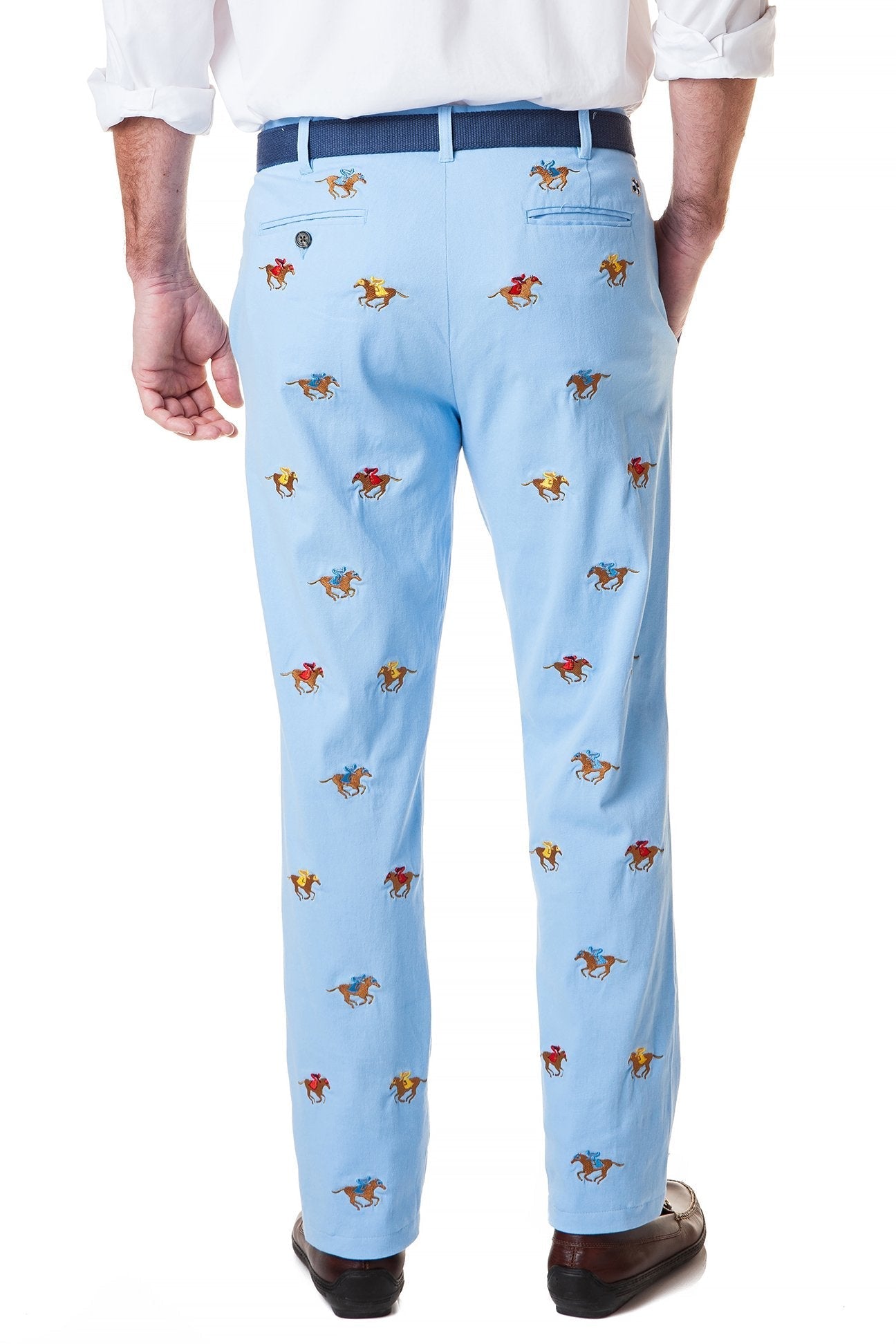 Harbor Pant Stretch Twill Liberty With Racing Horses - The Golf Guys Online