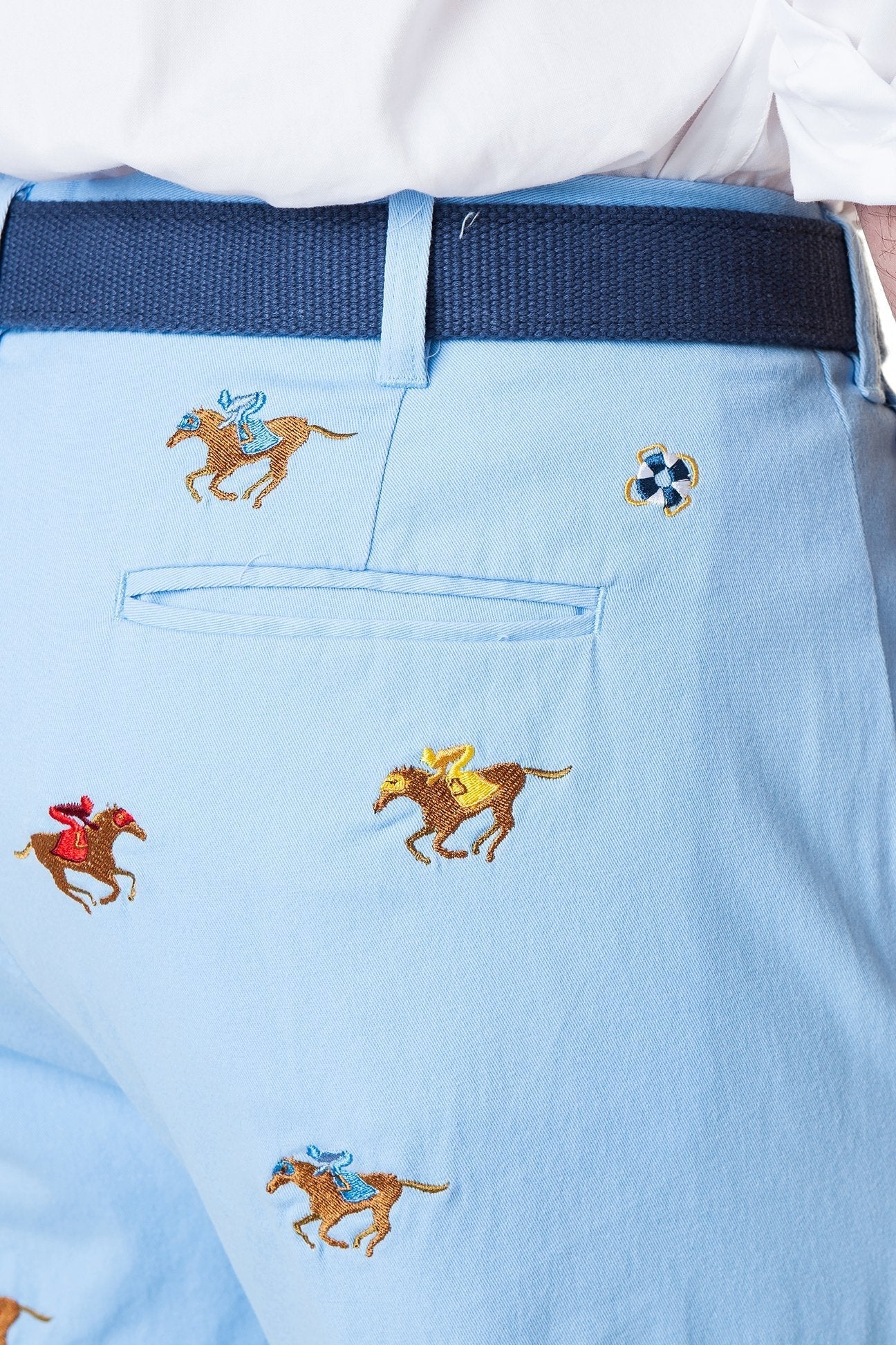 Harbor Pant Stretch Twill Liberty With Racing Horses - The Golf Guys Online