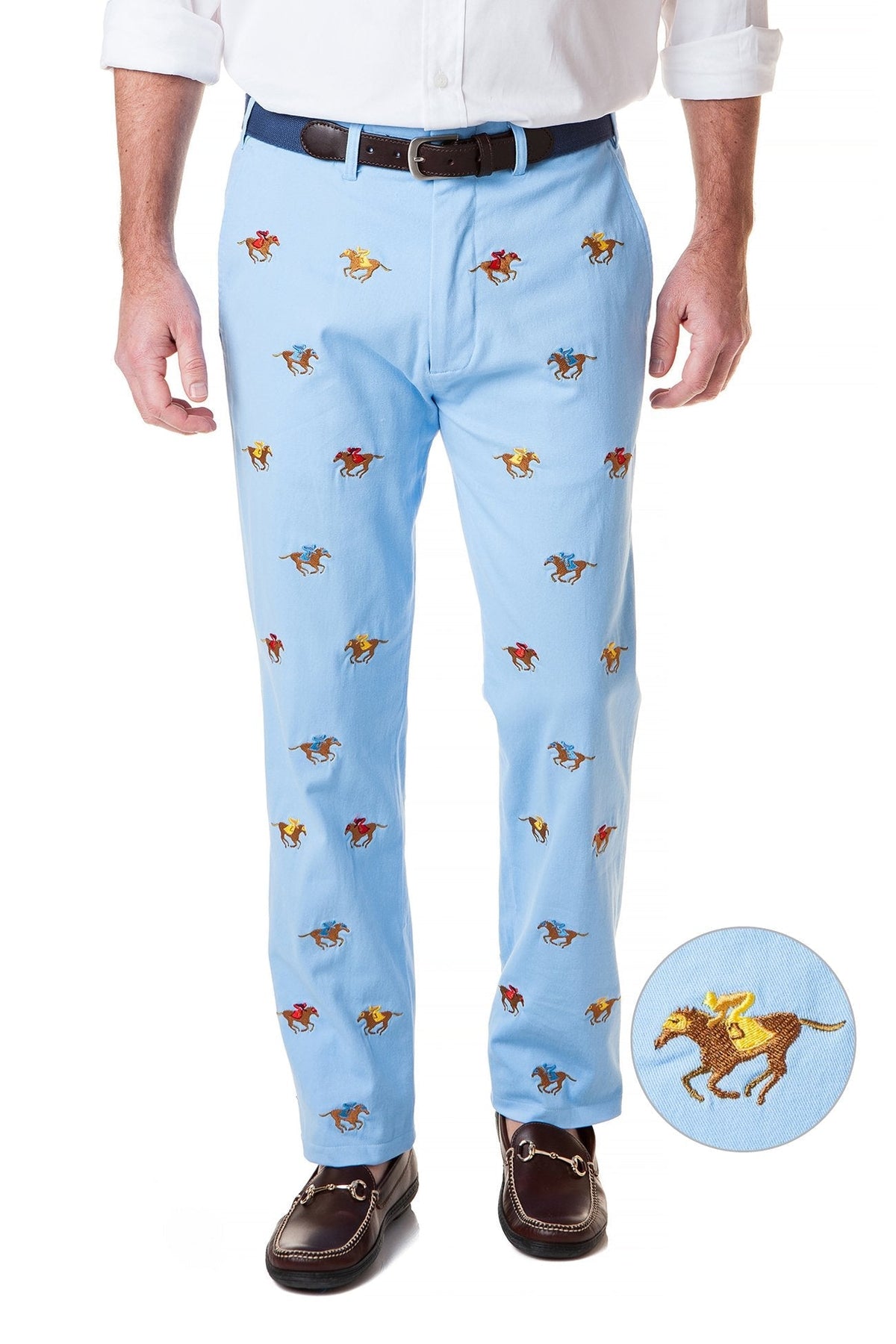 Harbor Pant Stretch Twill Liberty With Racing Horses - The Golf Guys Online