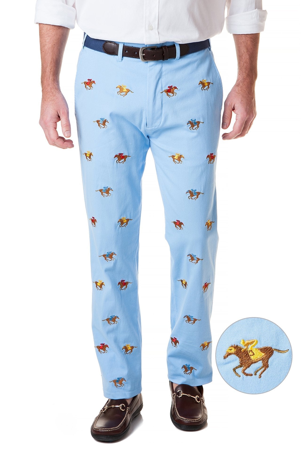 Harbor Pant Stretch Twill Liberty With Racing Horses - The Golf Guys Online
