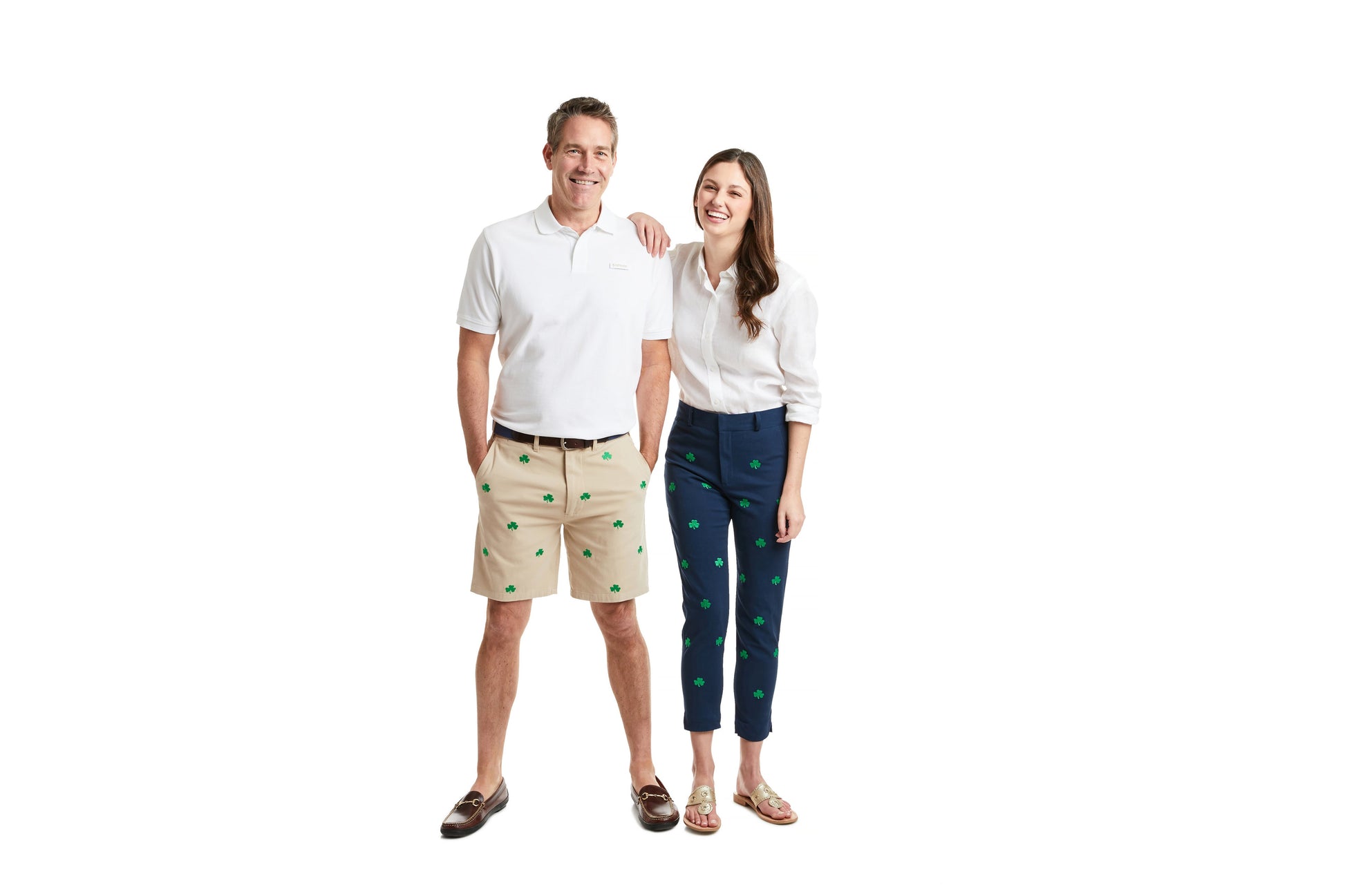 Harbor Pant Stretch Twill Nantucket Navy With Shamrock - The Golf Guys Online