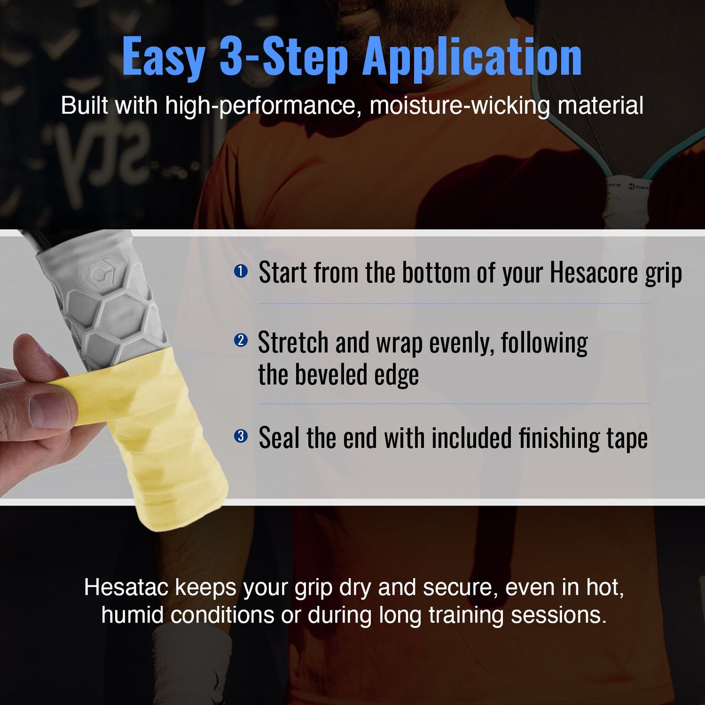 Hesacore Hesatac Overgrip – Yellow (6 & 12 Pack)