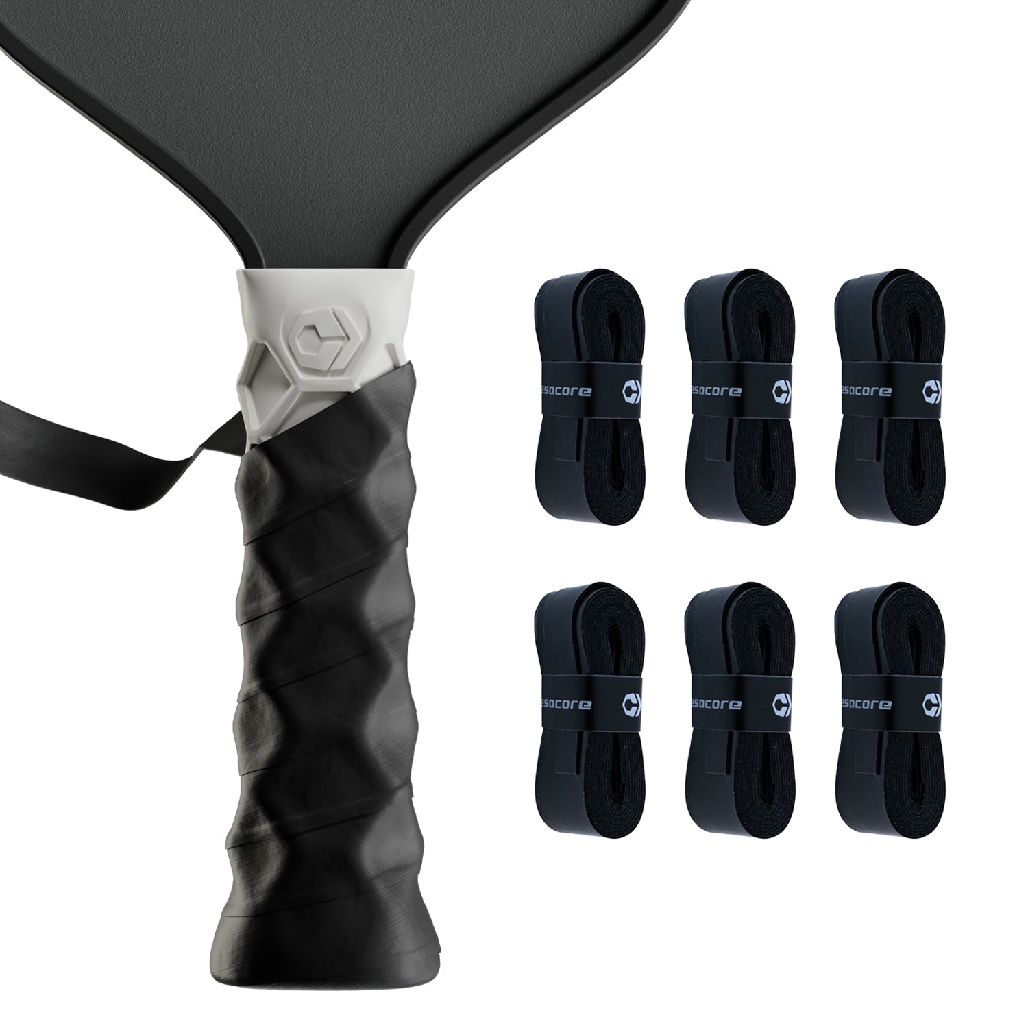 Hesacore Hesatac Overgrip – Black (6 & 12 Pack)