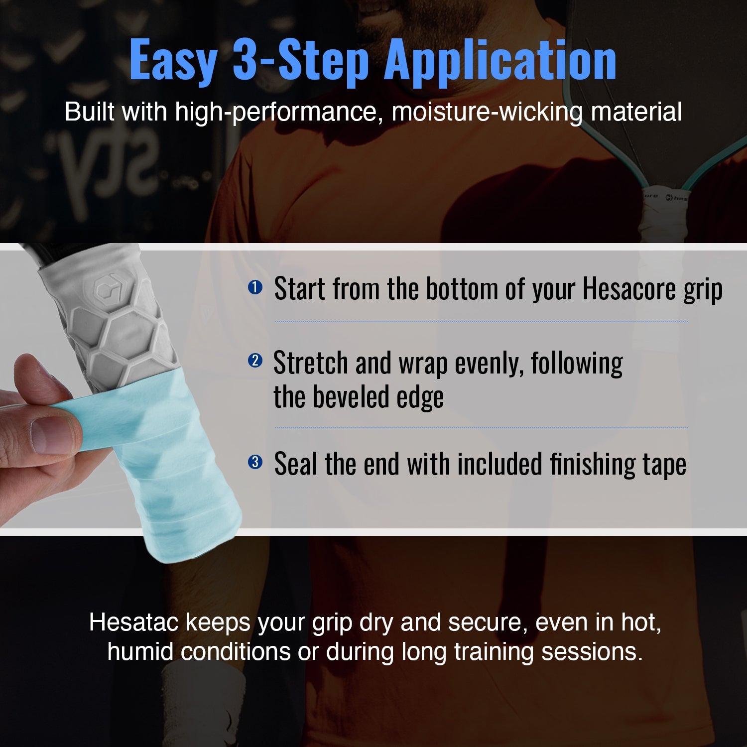Hesacore Hesatac Overgrip – Turquoise (6 & 12 Pack)