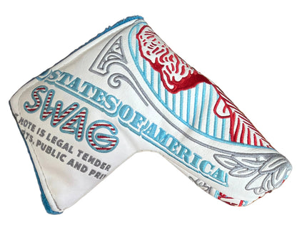 Limited Swag Golf - George Washington Red/White/Blue USA Dollar Blade Putter Headcover *opened, no bag*