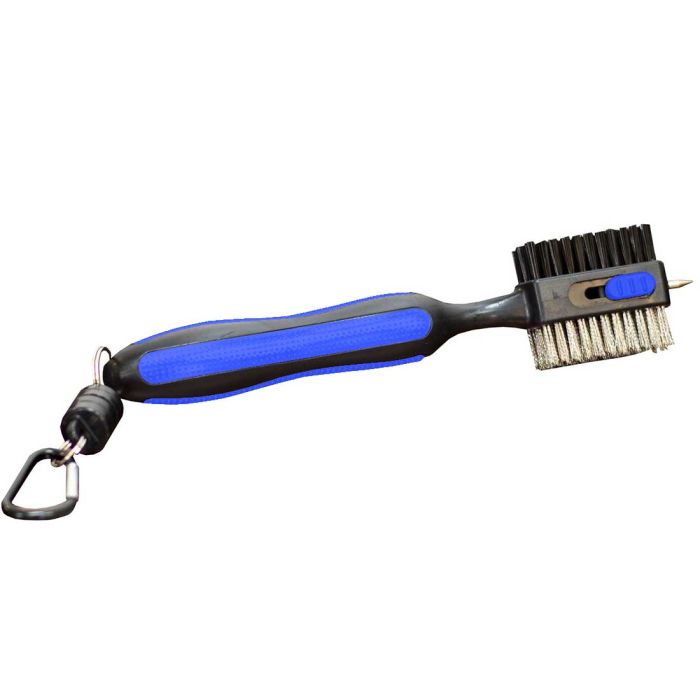 JEF World of Golf Quick-Release Club Brush With Magnetic Bag Clip - Blue - The Golf Guys Online