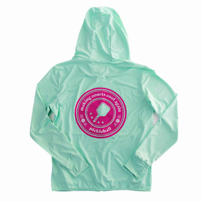 Mint Zip-Front Sun Hoodie - The Golf Guys Online