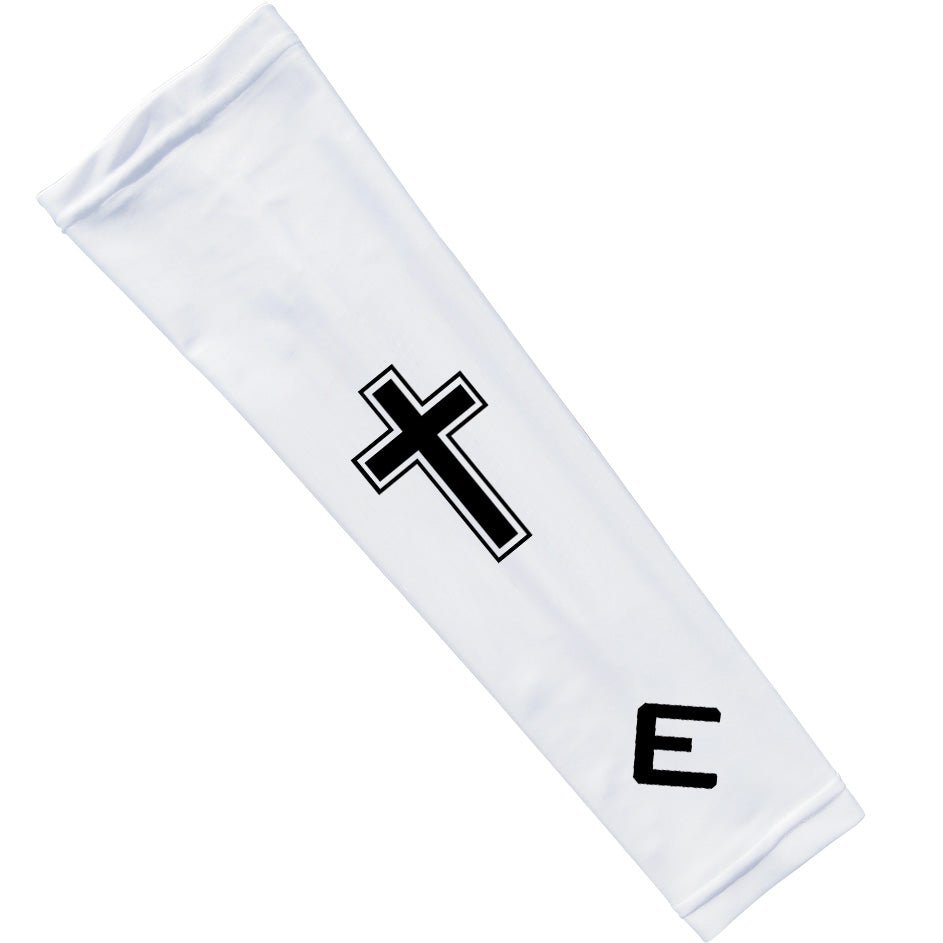 Faith Cross White Arm Sleeve - The Golf Guys Online