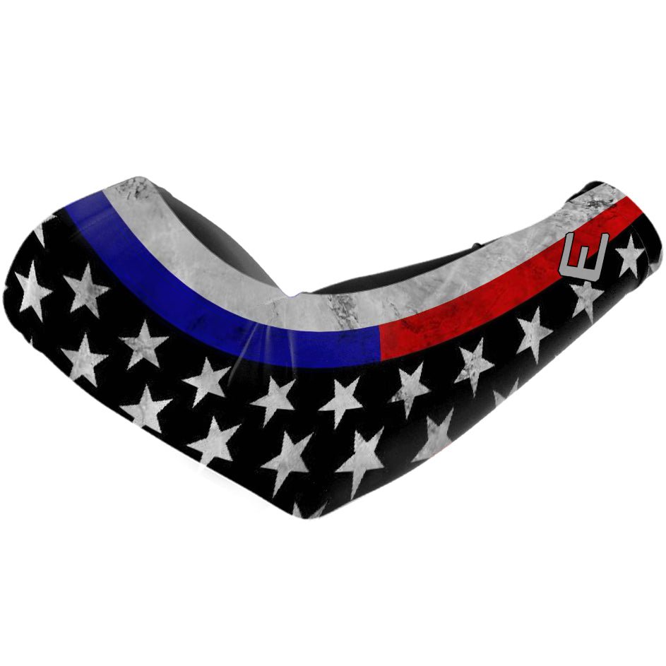 Thin Red & Blue Line Arm Sleeve - The Golf Guys Online