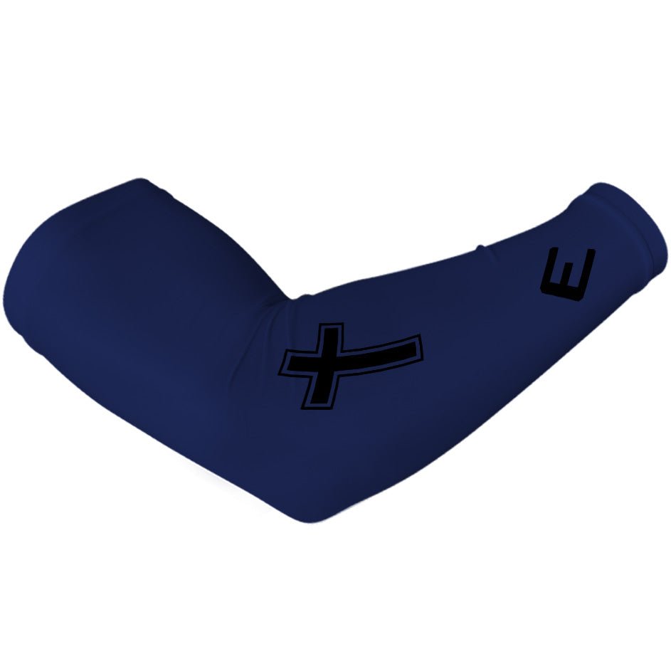 Faith Cross Navy Arm Sleeve - The Golf Guys Online
