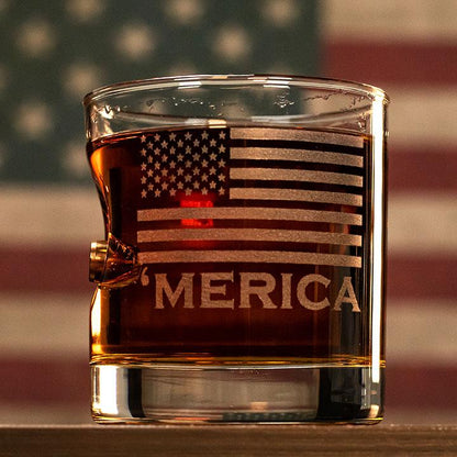 'Merica Rocks Glass - 11oz - The Golf Guys Online
