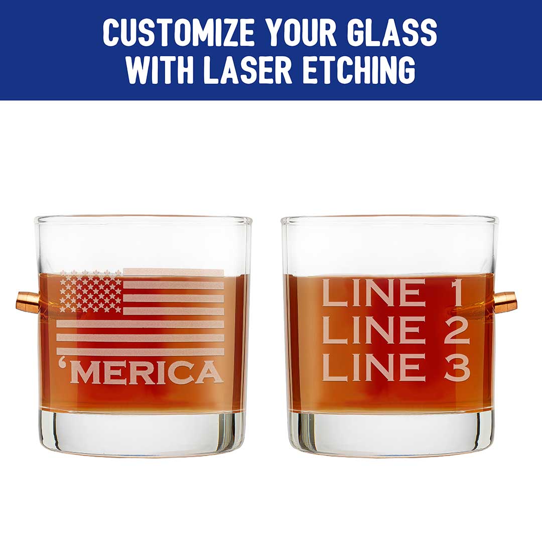'Merica Rocks Glass - 11oz - The Golf Guys Online