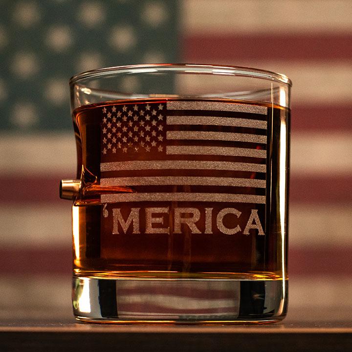 'Merica Rocks Glass - 11oz - The Golf Guys Online