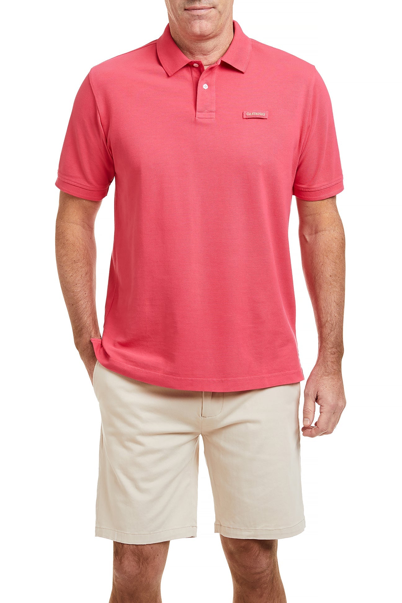 Onshore Polo Shirt Sunset Red - The Golf Guys Online
