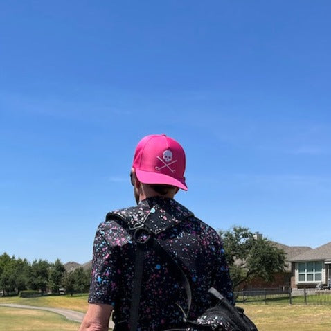 Pink Skull Golf Hat - The Golf Guys Online