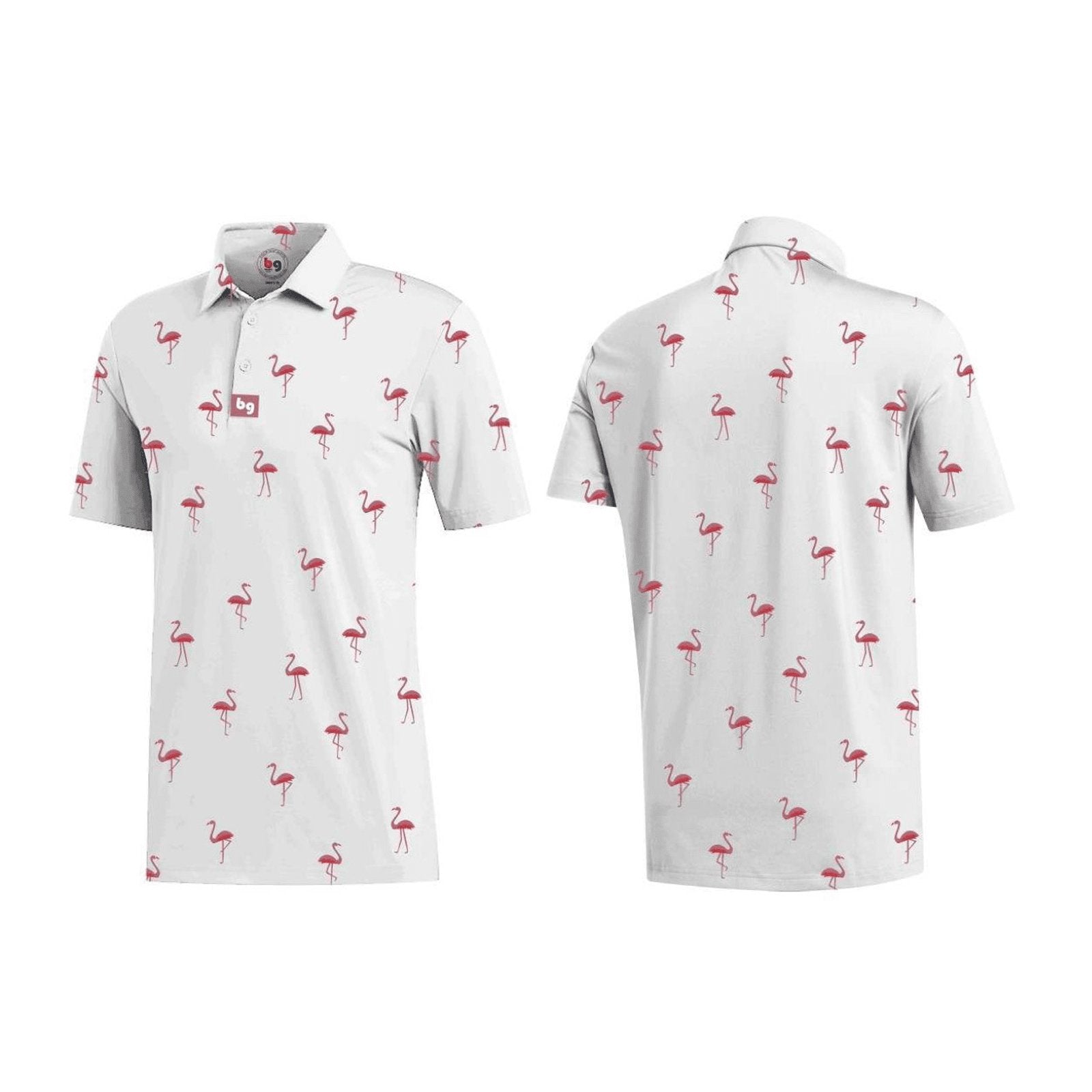 Pink Flamingo Men's Polo - The Golf Guys Online