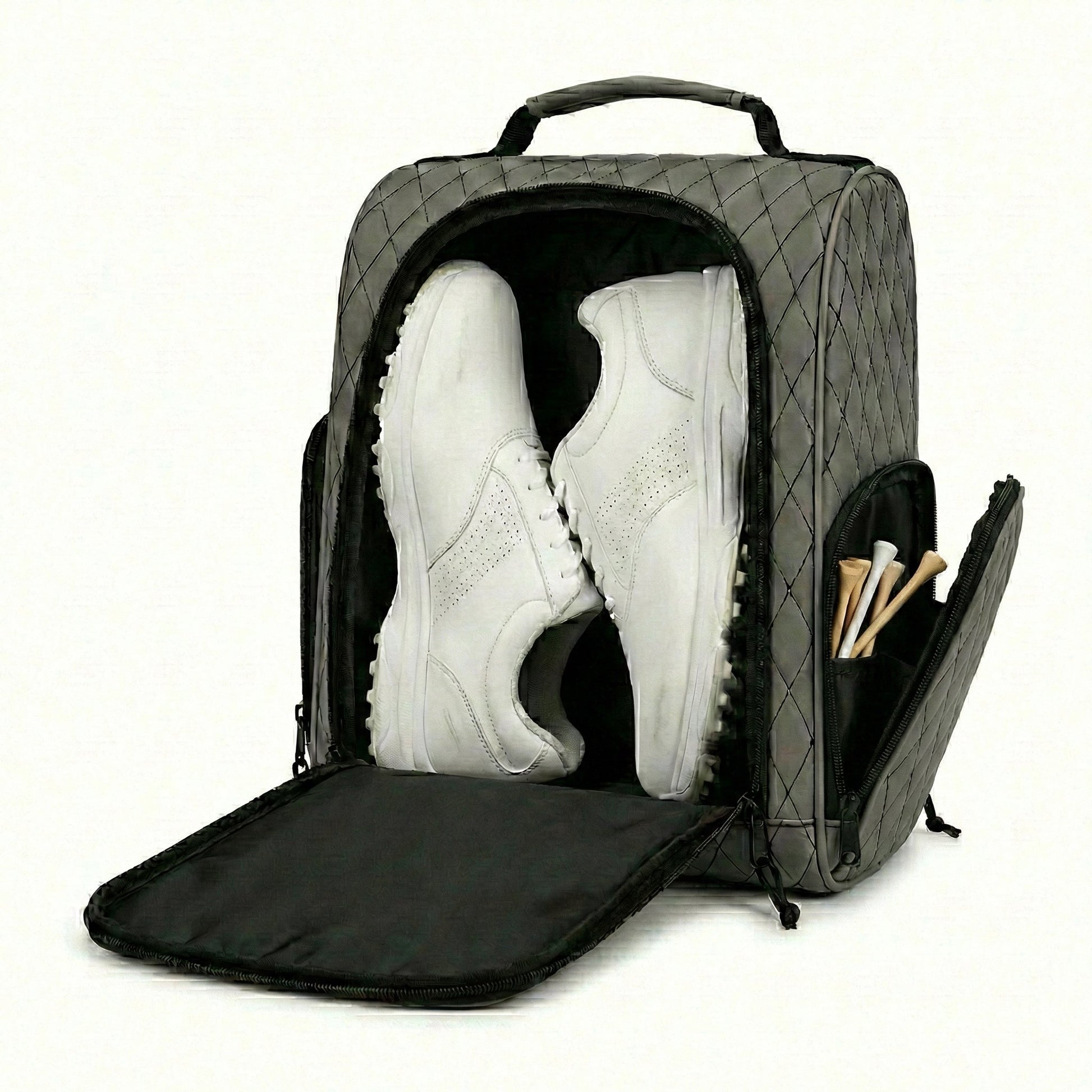 Premium Golf Shoe Bag – Vented Leather Shoe Storage
