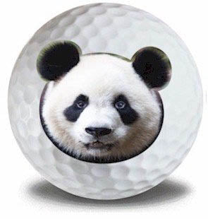 New Novelty Panda Golf Balls