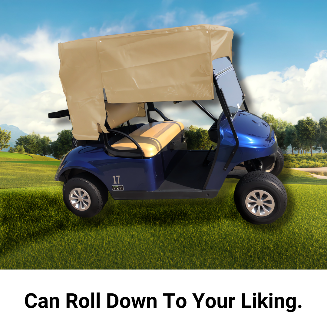 Golf Cart Sun Shade UV Mesh Top Cover Exclusive For Yamaha Drive 70" Roof Beige