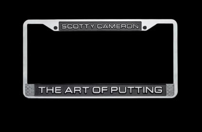 Scotty Cameron "The Art of Putting" Chrome/Black License Plate Frame - The Golf Guys Online