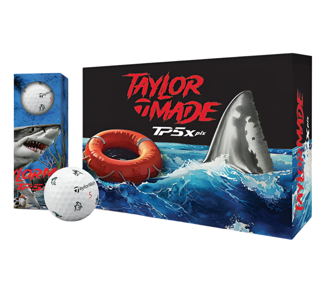 Taylor Made TM25 TP5x Pix July (Shark Week) Golf Balls - The Golf Guys Online
