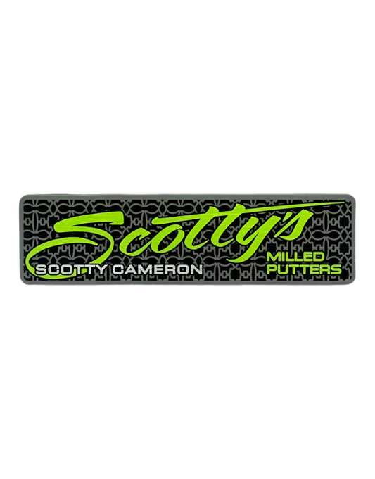 Scotty Cameron "Scotty Script" Lime Sticker - Rectangle 3.5" x 1.0" - The Golf Guys Online