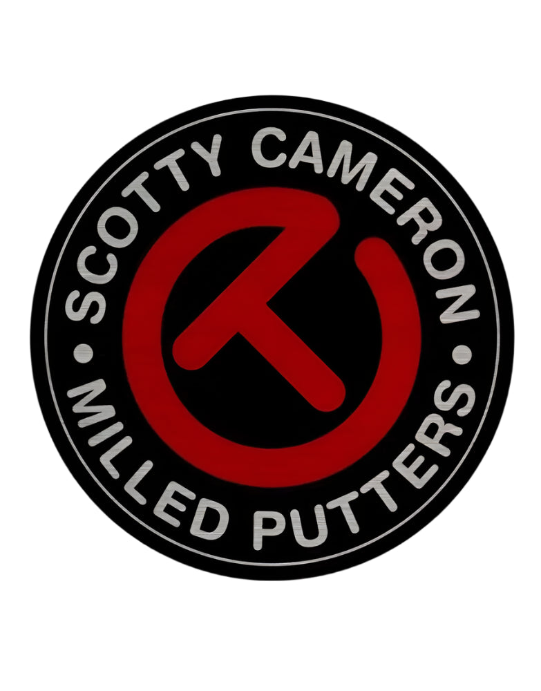 Scotty Cameron "Circle T" Milled Putters Sticker - Red/Charcoal Round 3.125” - The Golf Guys Online