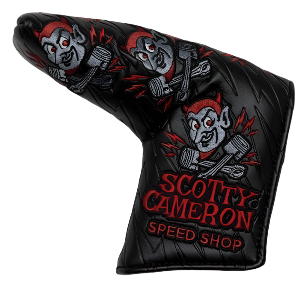 Scotty Cameron - Speed Demon Speed Shop Red/Black Blade Putter Headcover - The Golf Guys Online