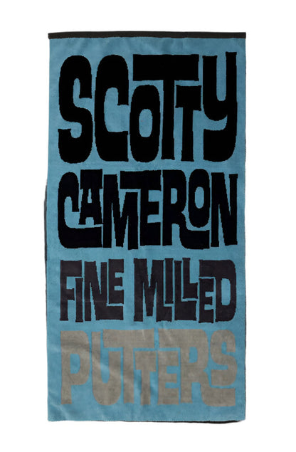 Scotty Cameron - Laguna Stack Golf Towel Black/Blue - The Golf Guys Online