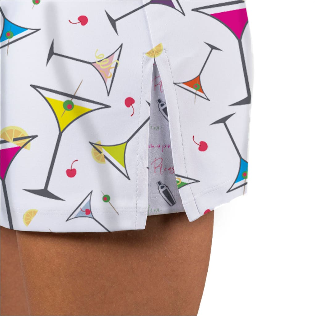 SHAKEN NOT STIRRED MARTINI PRINT SKORT - The Golf Guys Online