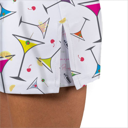 SHAKEN NOT STIRRED MARTINI PRINT SKORT - The Golf Guys Online