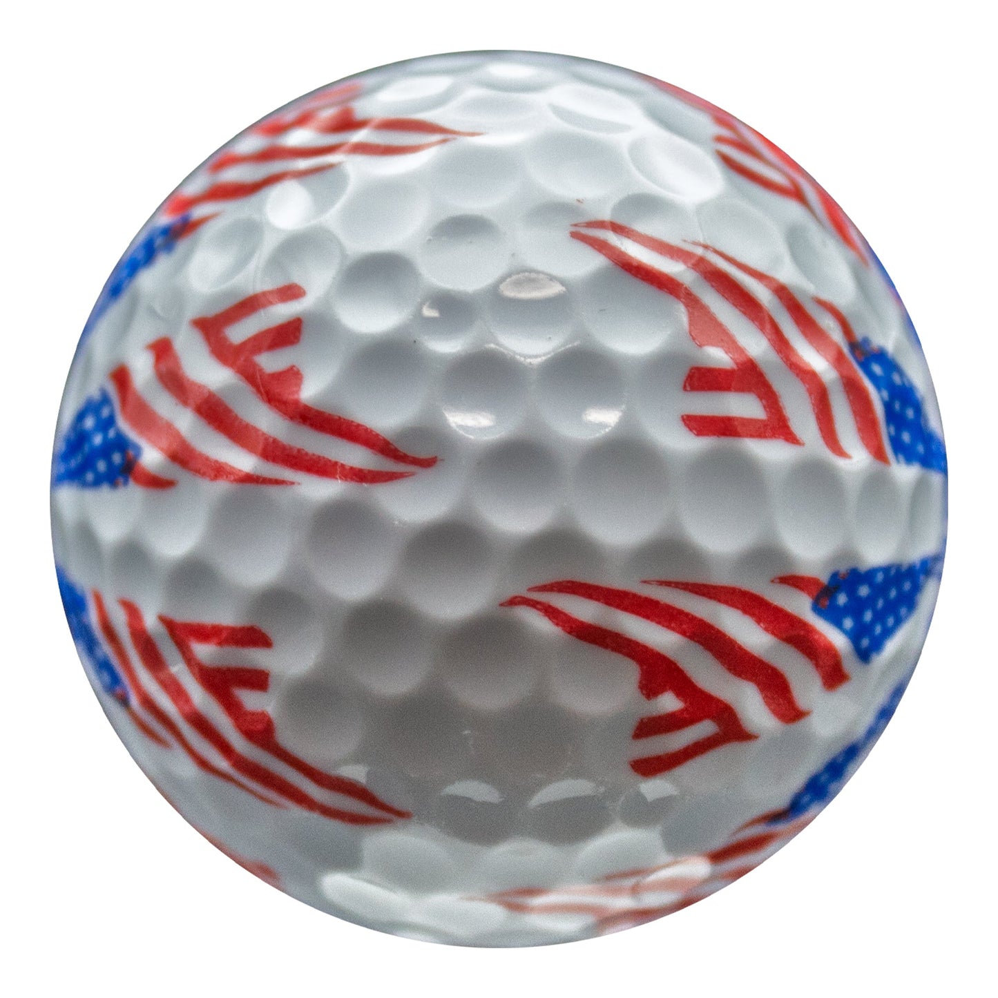 New Novelty Patriotic Stars and Stripes Pinwheel Golf Balls