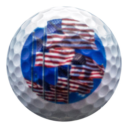 New Novelty USA American Flag Mix of Golf Balls