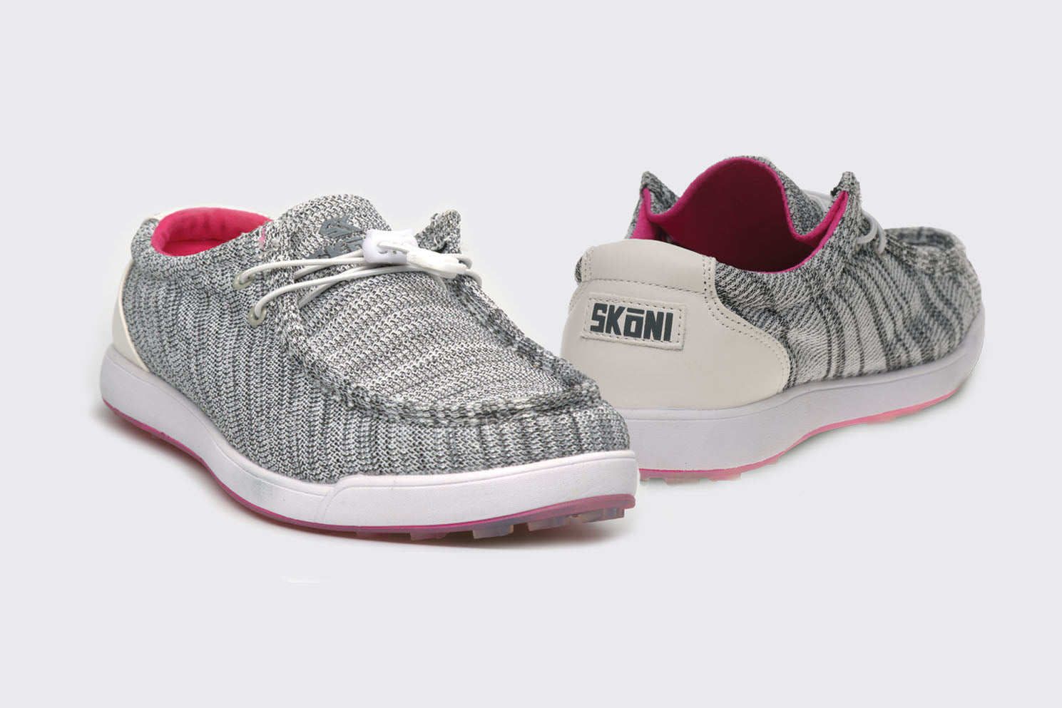 SKŌNI Men's Golf Shoe - Grey/Pink - The Golf Guys Online