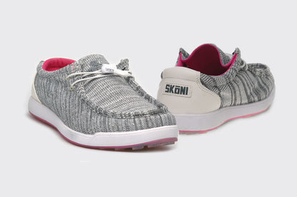 SKŌNI Men's Golf Shoe - Grey/Pink - The Golf Guys Online