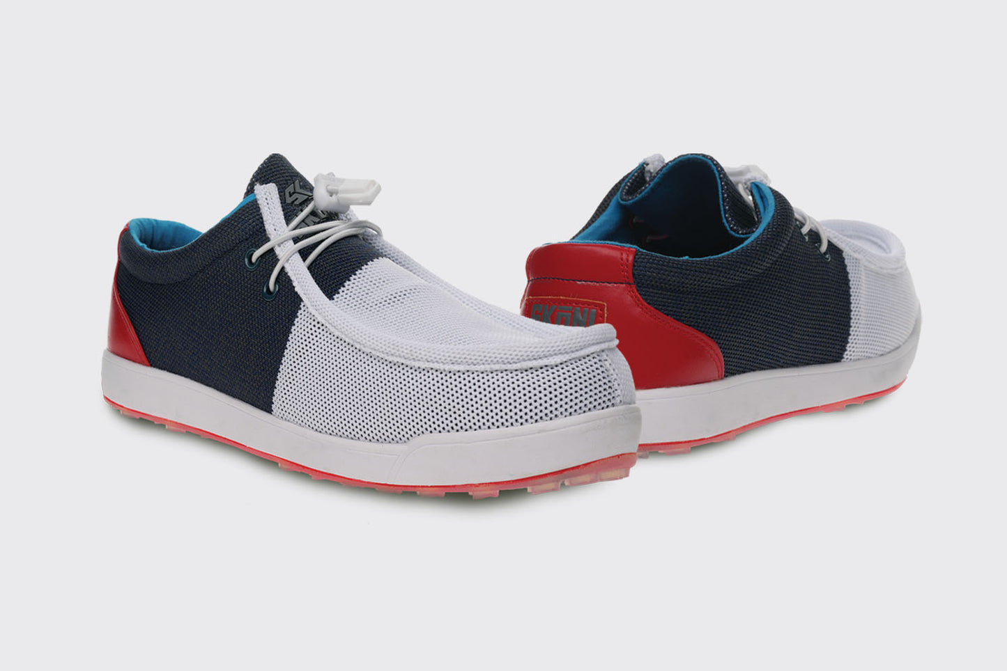 SKŌNI Men's Golf Shoe - Red/White/Blue - The Golf Guys Online