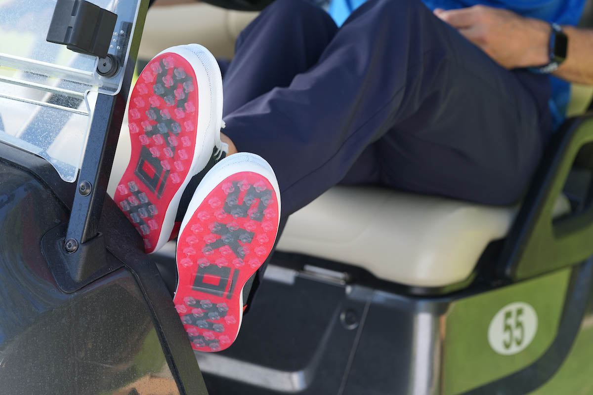 SKŌNI Men's Golf Shoe - Red/White/Blue - The Golf Guys Online