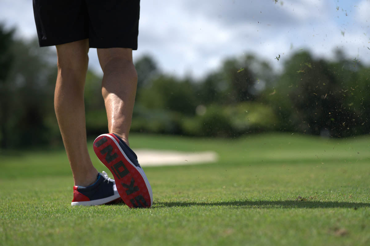 SKŌNI Men's Golf Shoe - Red/White/Blue - The Golf Guys Online