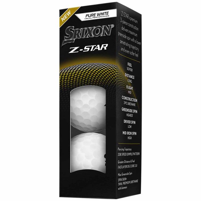 Srixon 2025 Z-Star 9 Pure White Golf Balls