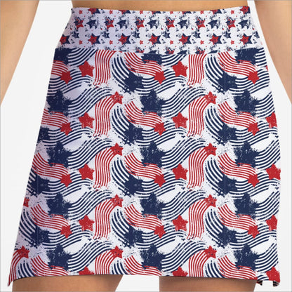 STAR SPANGLED PATTERN SKORT - The Golf Guys Online