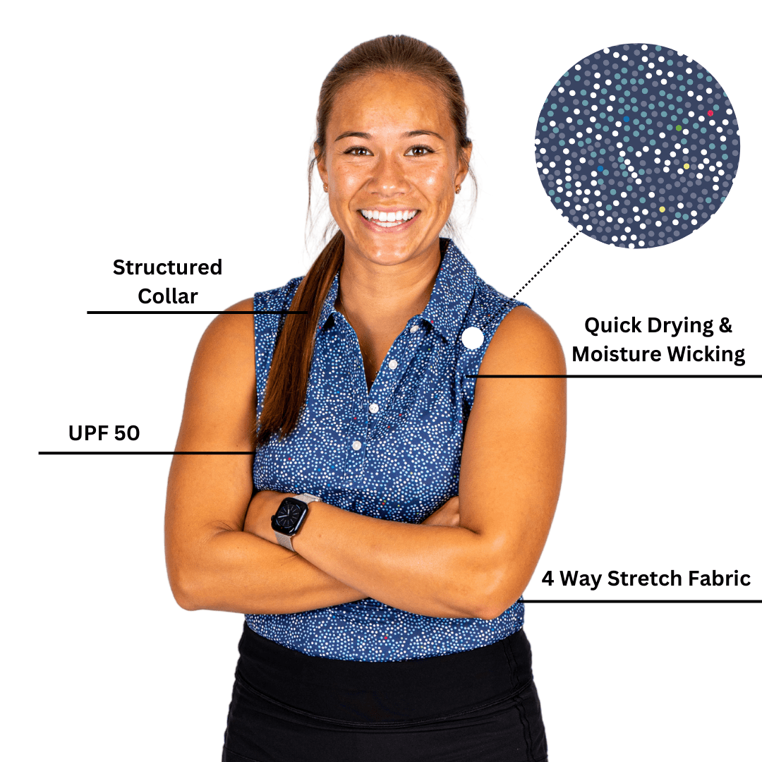 Starry Night Women's Polo (Sleeveless) - The Golf Guys Online