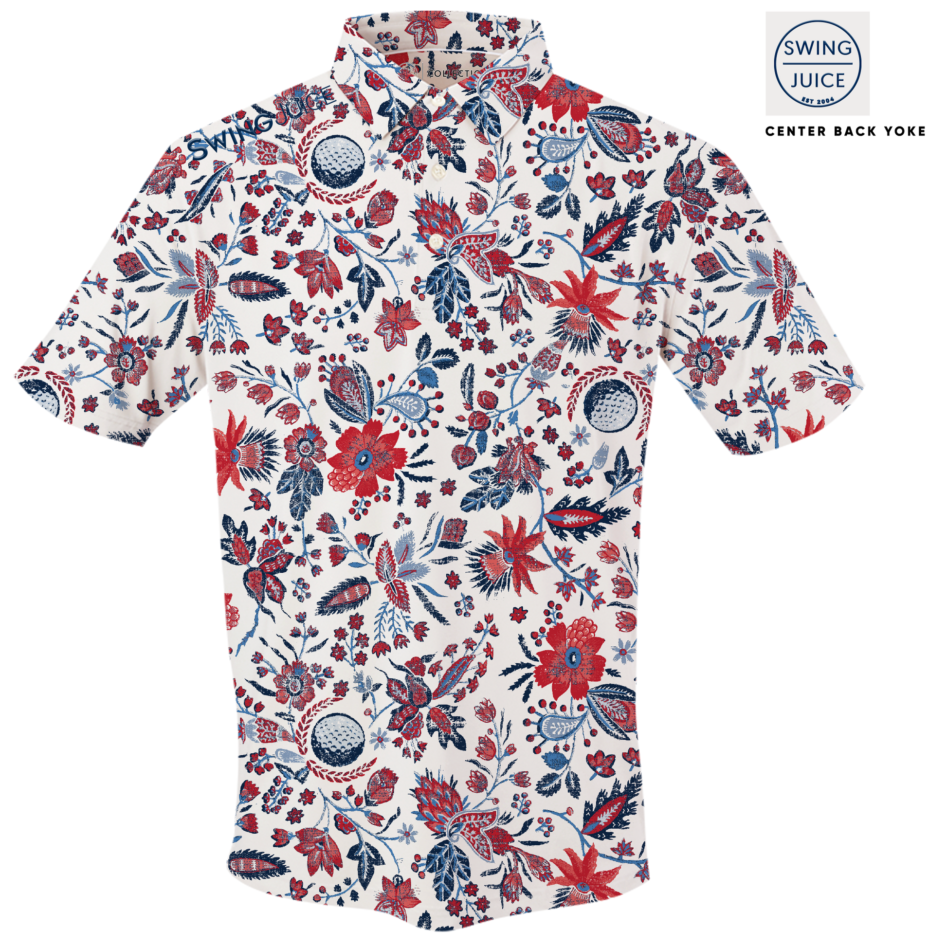 Golf Americana Floral Men's Polo - The Golf Guys Online