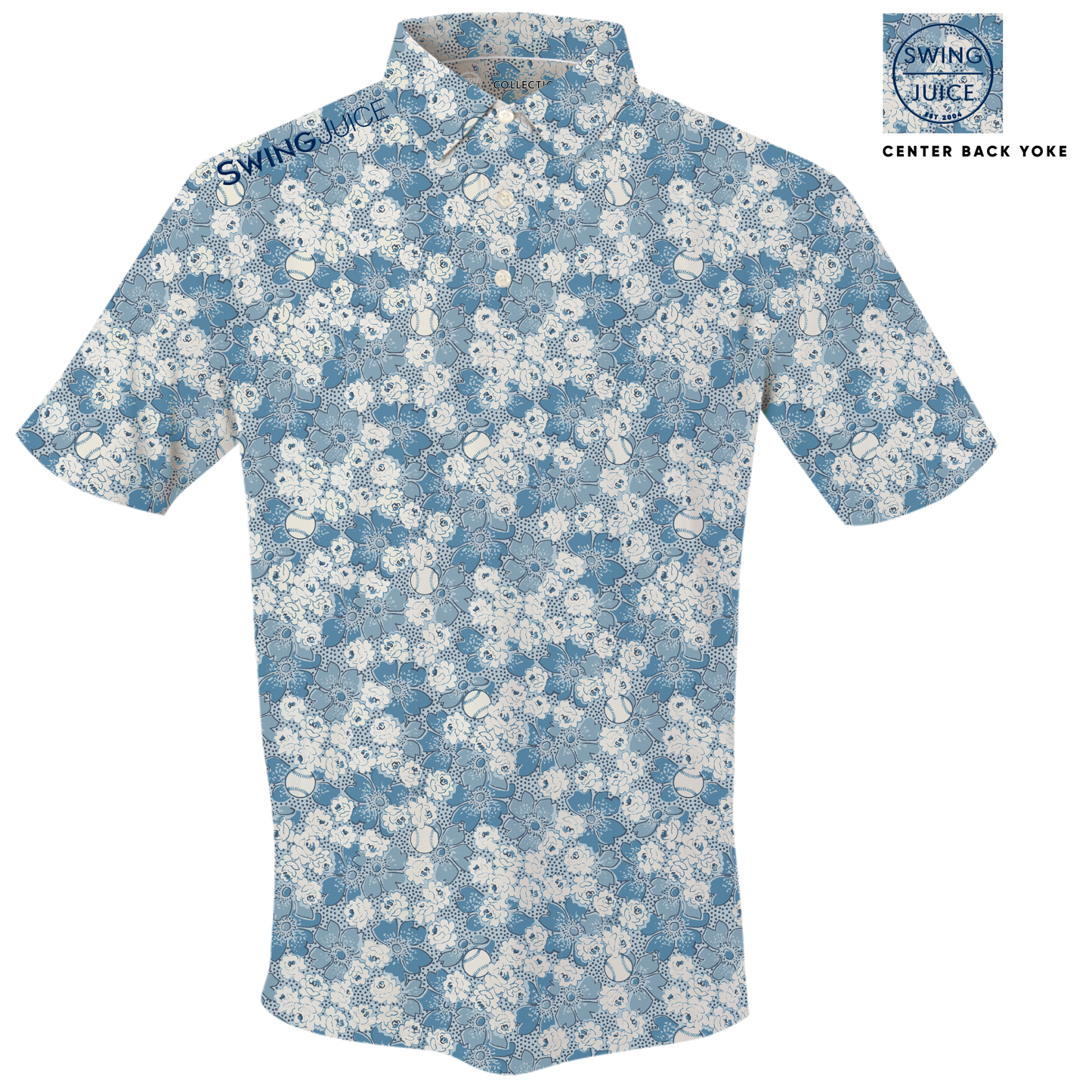 Golf Ballpark Floral Men's Polo - The Golf Guys Online