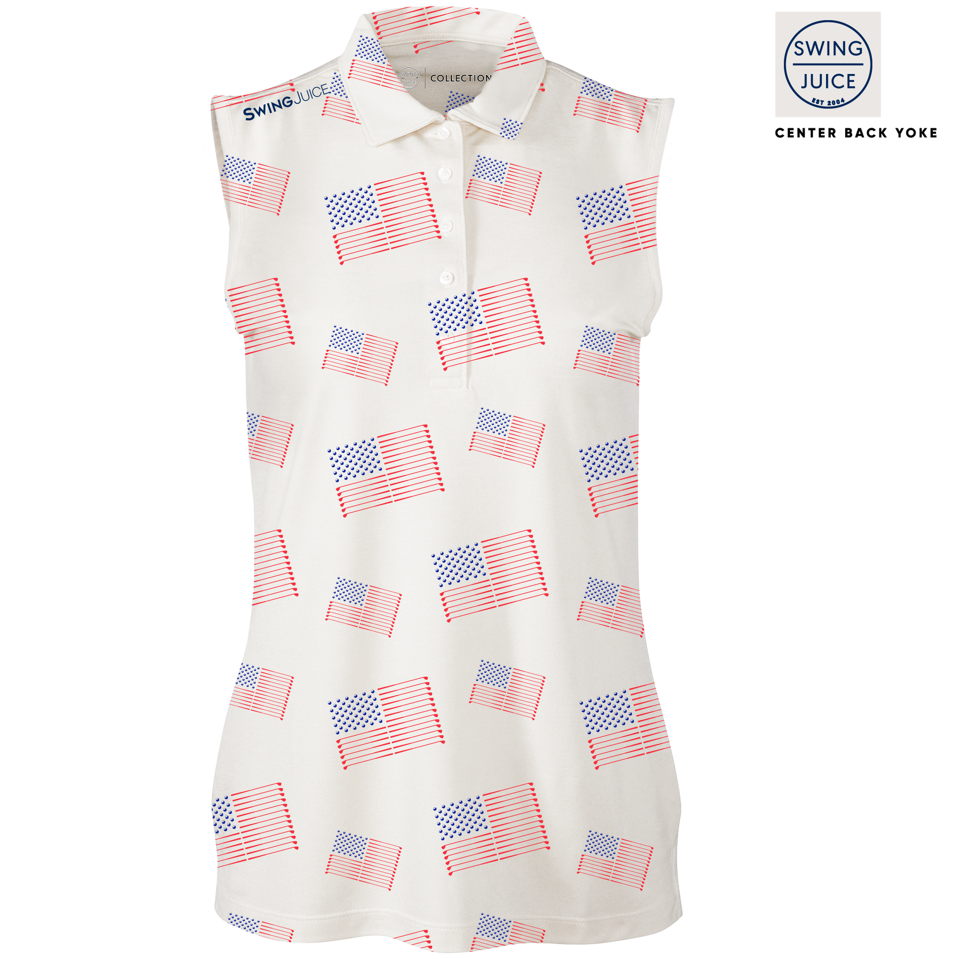 Golf Flag Women's Sleeveless Polo - The Golf Guys Online