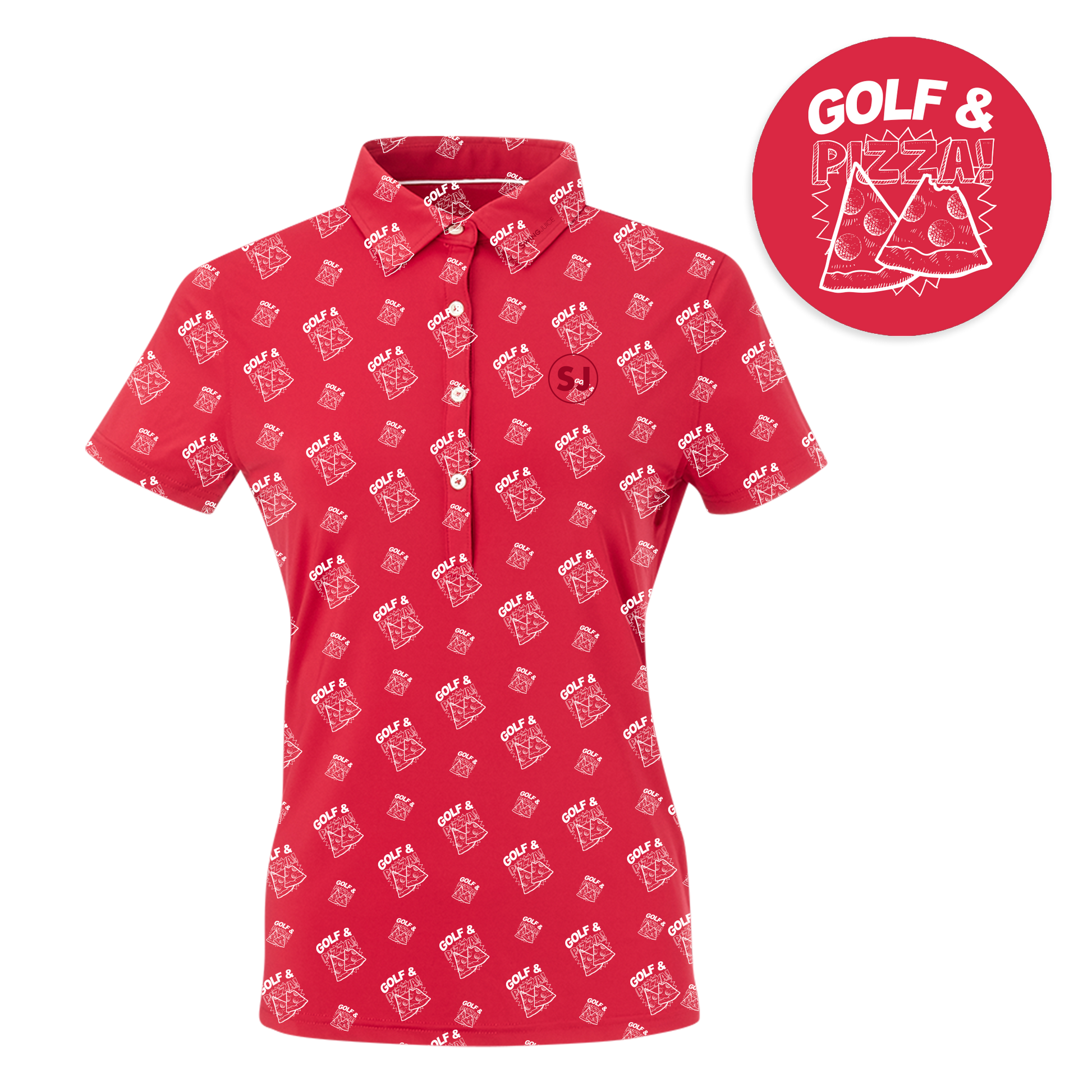 Golf & Pizza Women's Polo - The Golf Guys Online