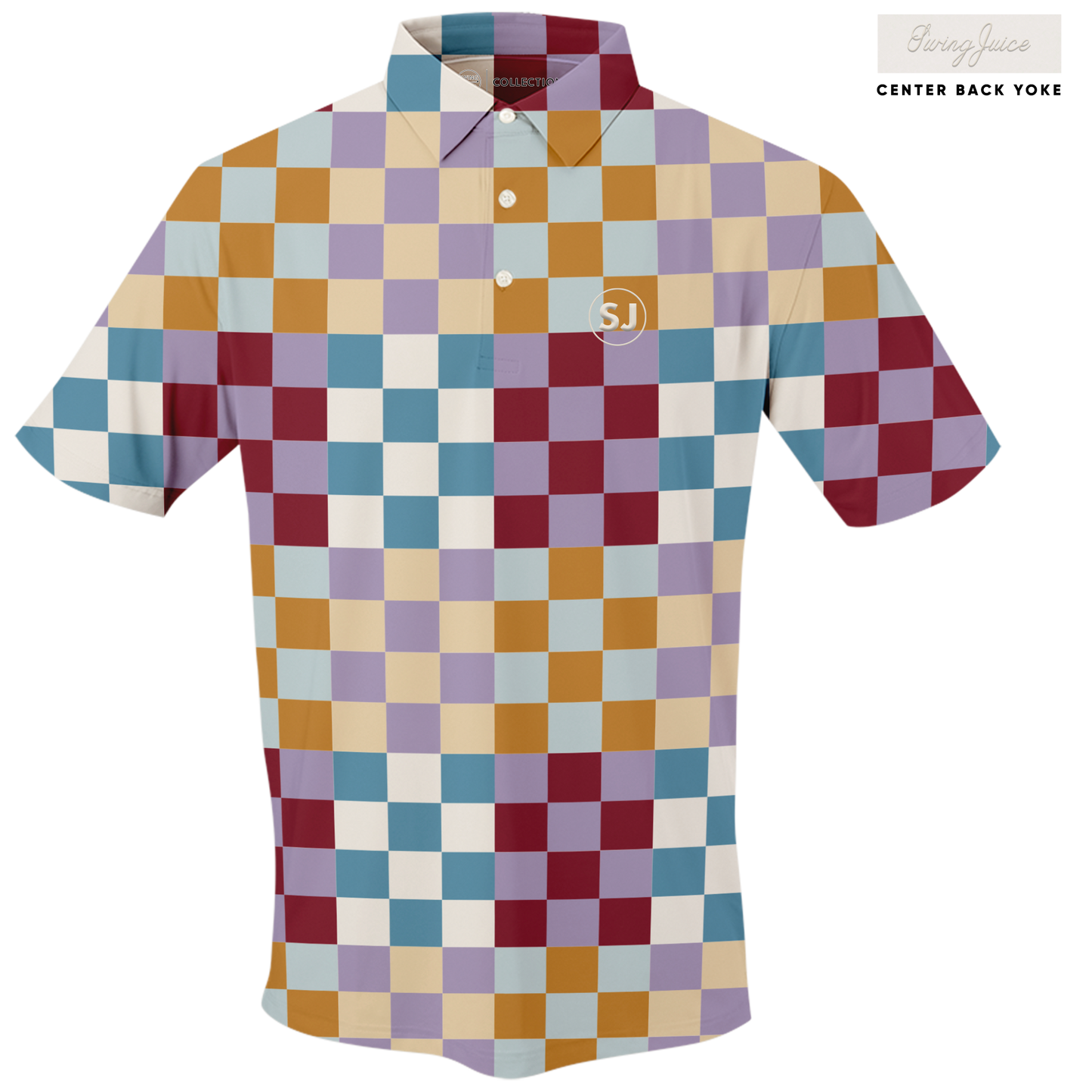 Golf Multi Checker Men's Polo - The Golf Guys Online