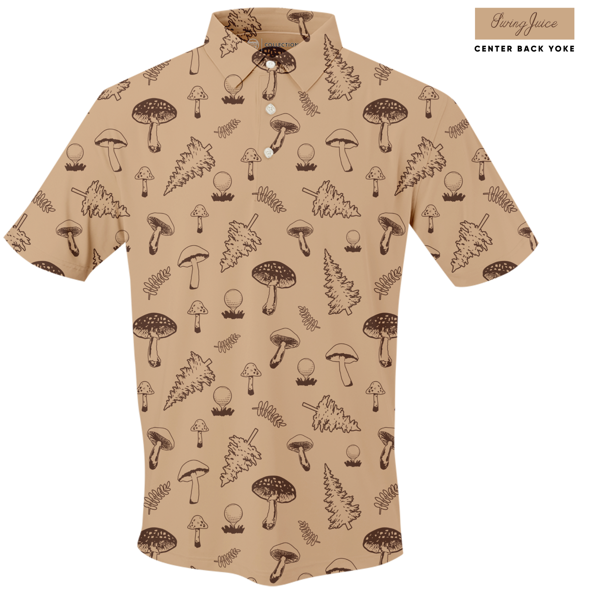Golf Mushrooms Men's Polo - The Golf Guys Online